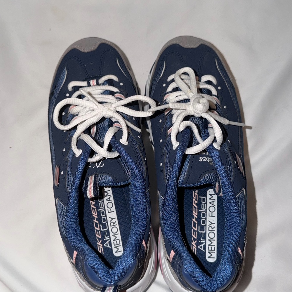 Skechers Blue and Gray Athletic Shoes - Picture 3 of 3